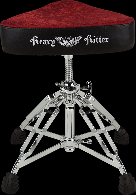 Фото DHHTMSRV/Cтульчик для барабанщика мото-седло(треугольный) серии Heavy Hitter, цвет - красный/DDRUM