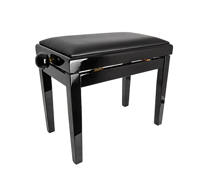 Фото HY-PJ018A-GLOSS-BLACK Банкетка, черный/черный, кожзам, Rin