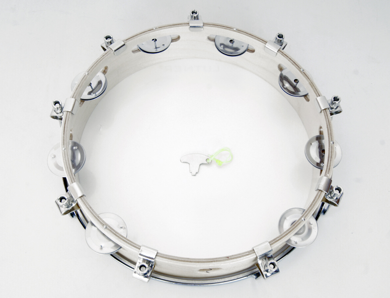 Фото Тамбурин Lutner FLT-LTH10-8 с бубенцами, с мембраной, настраиваемый