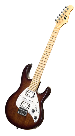 Фото Электрогитара JET USL 240 MusicMan Steve Morse цвет BRB темно-бордовый санберст
