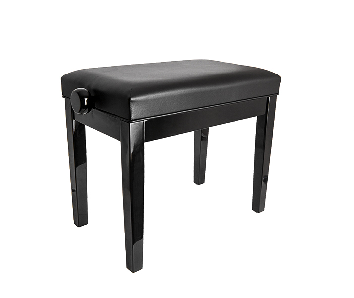 Фото HY-PJ024-GLOSS-BLACK Банкетка, черная, искусственная кожа, Rin