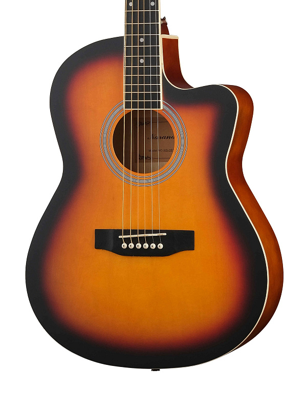 Фото HS-3911-3TS Акустическая гитара, с вырезом, санберст, Naranda