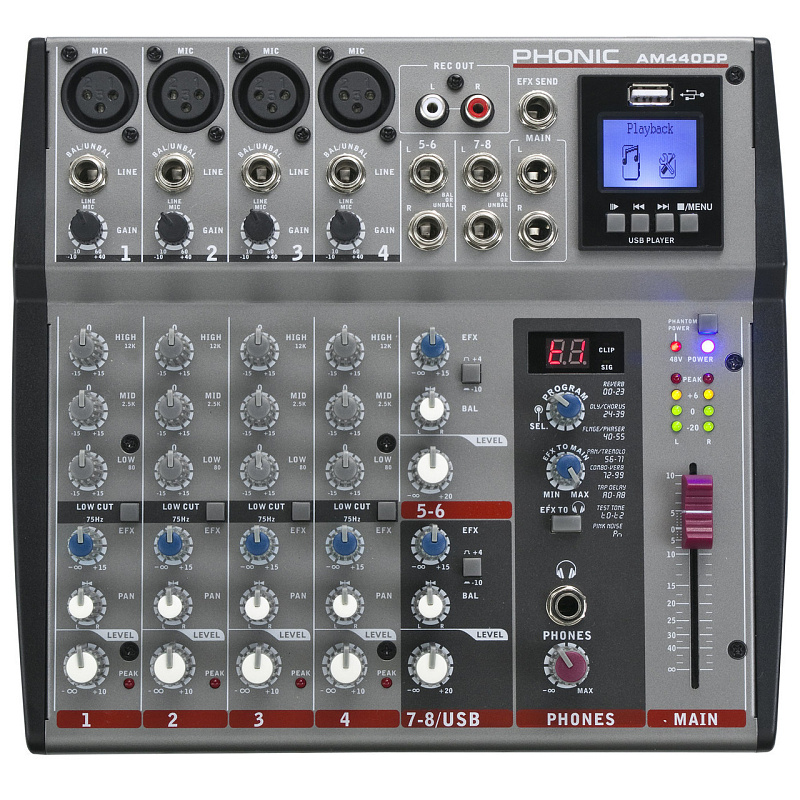 Фото Микшерный пульт Phonic AM 440 DP