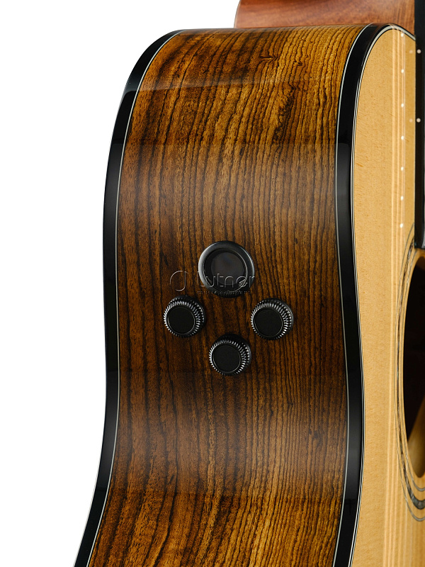 Фото Gold-A6-Bocote-WCASE-NAT Gold Series Электро-акустическая гитара, цвет натуральный, с чехлом, Cort