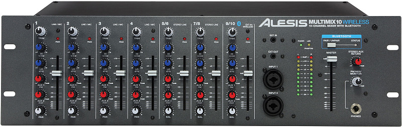 Фото ALESIS MULTIMIX 10 WIRELESS рэковый микшер с модулем Bluetooth