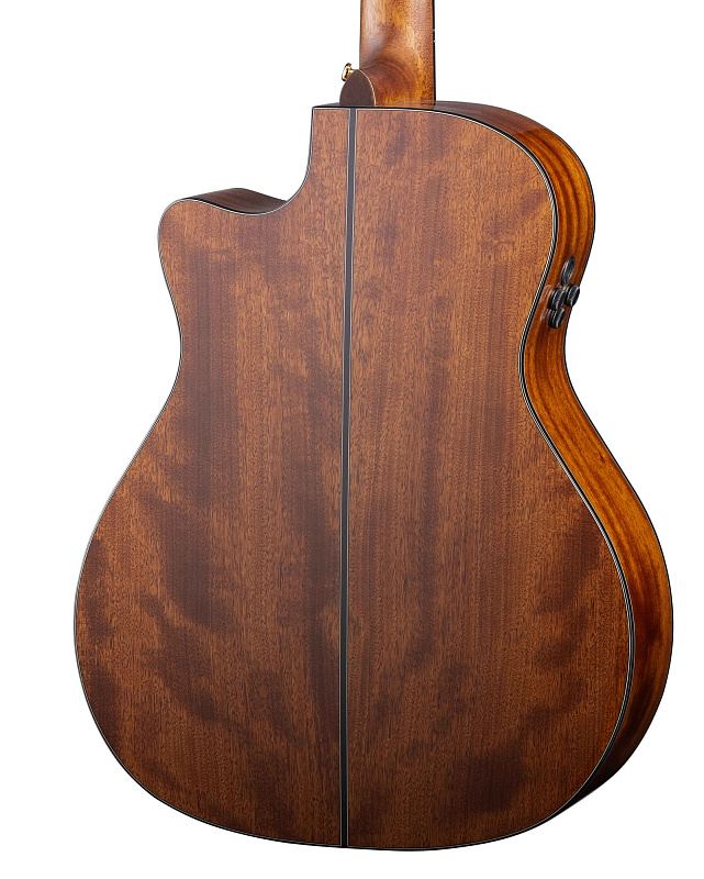 Фото Gold-A6-WCASE-NAT Электро-акустическая гитара, с вырезом, цвет натуральный, с чехлом, Cort