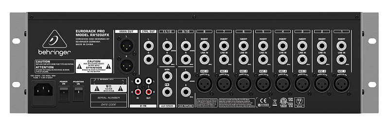 Фото Микшер 12-ти канальный BEHRINGER RX1202FX V2