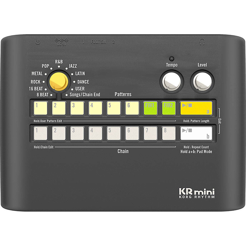 Фото KORG KR MINI Портативная драм-машина