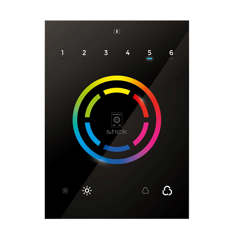 Фото DMX-интерфейс с сенсорной панелью для управления архитектурным или сценическим освещением SUNLITE STICK-CW4 (white / белый)