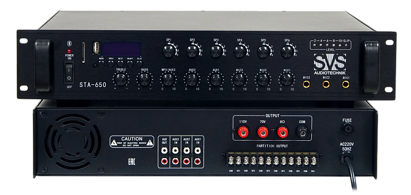 Фото SVS Audiotechnik STA-650 Микшер-усилитель 6-зонный