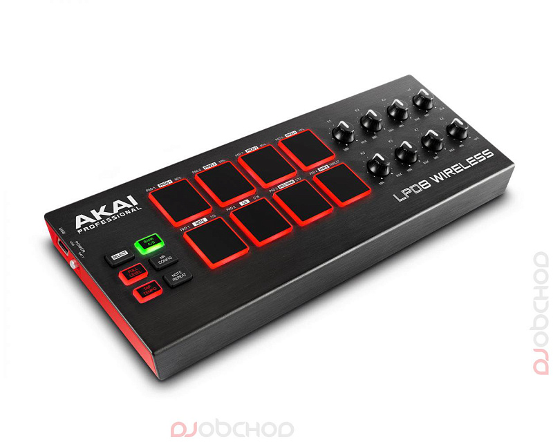 Фото AKAI PRO LPD8 WIRELESS Портативный беспроводной USB/MIDI-контроллер