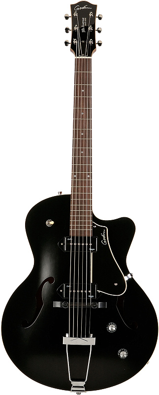 Фото Godin 5TH AVENUE CW KINGPIN II Black Полуакустическая электрогитара
